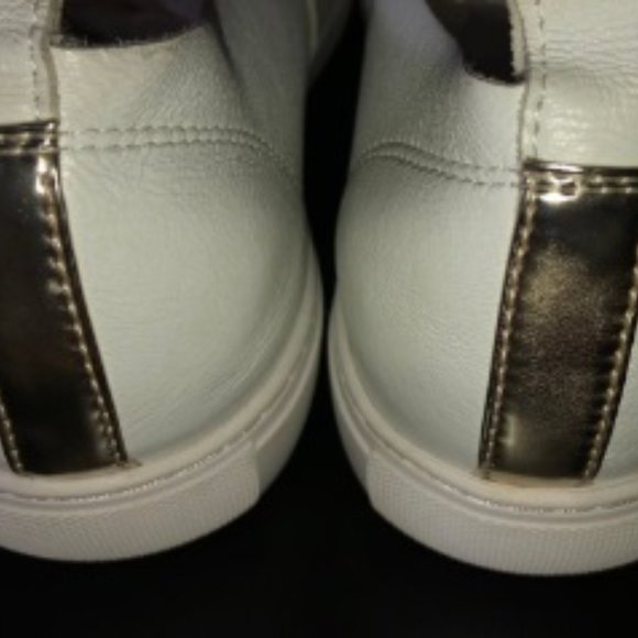 Kenneth Cole Abeo Martina White Leather Sock Sneakers Slip-on Shoes 10 N/Narrow - Picture 11 of 14